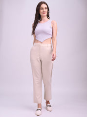 Ribbed V-Cut Tank Top Lavender