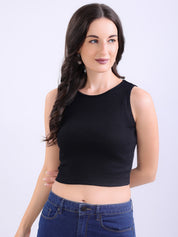 Ribbed Tank Top Black