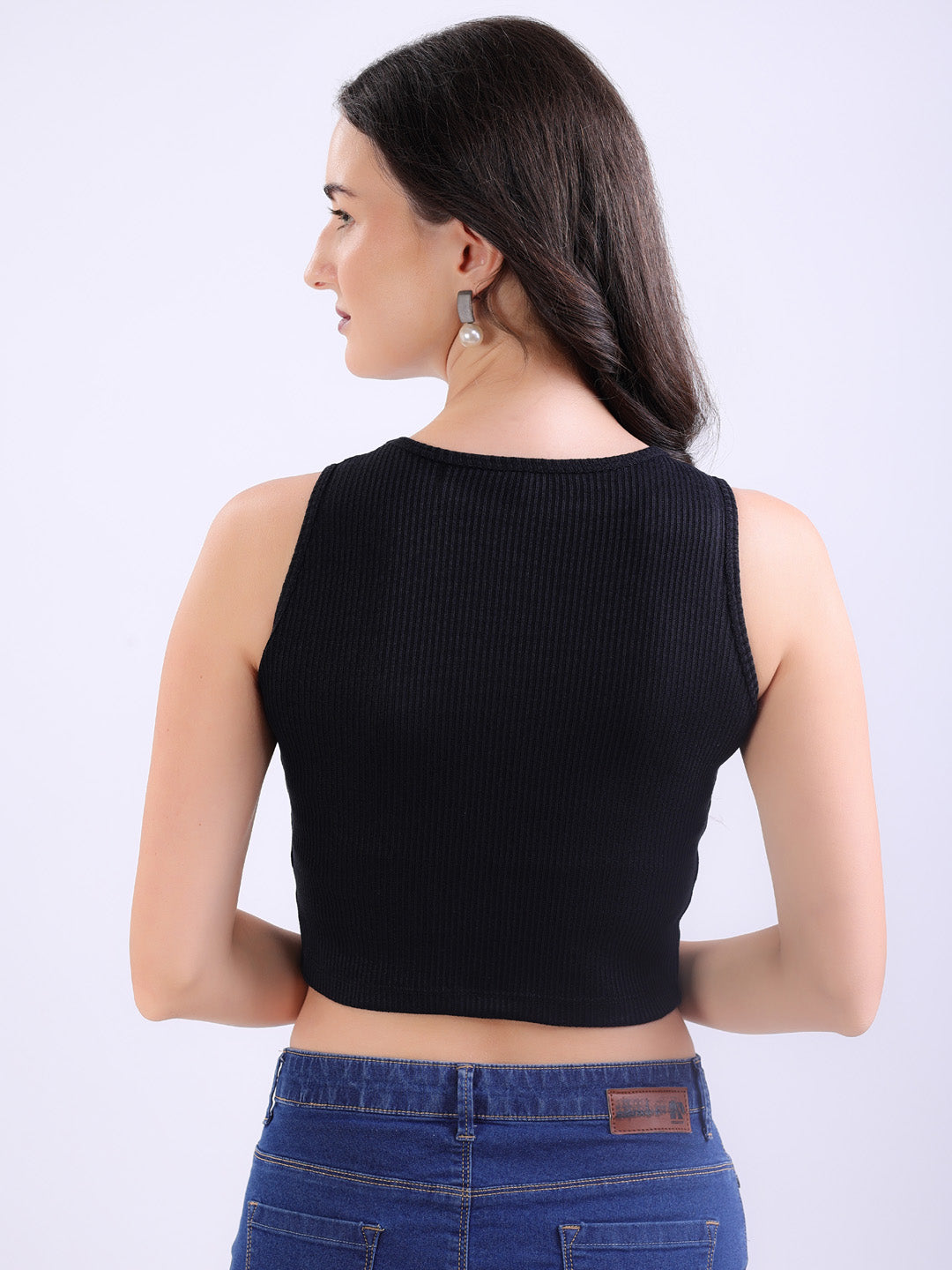 Ribbed Tank Top Black