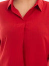 3/4 Sleeve Shirt Red Detail