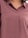 3/4 Sleeve Shirt Dusty Pink Detail