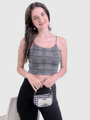 Checkered Spaghetti Top