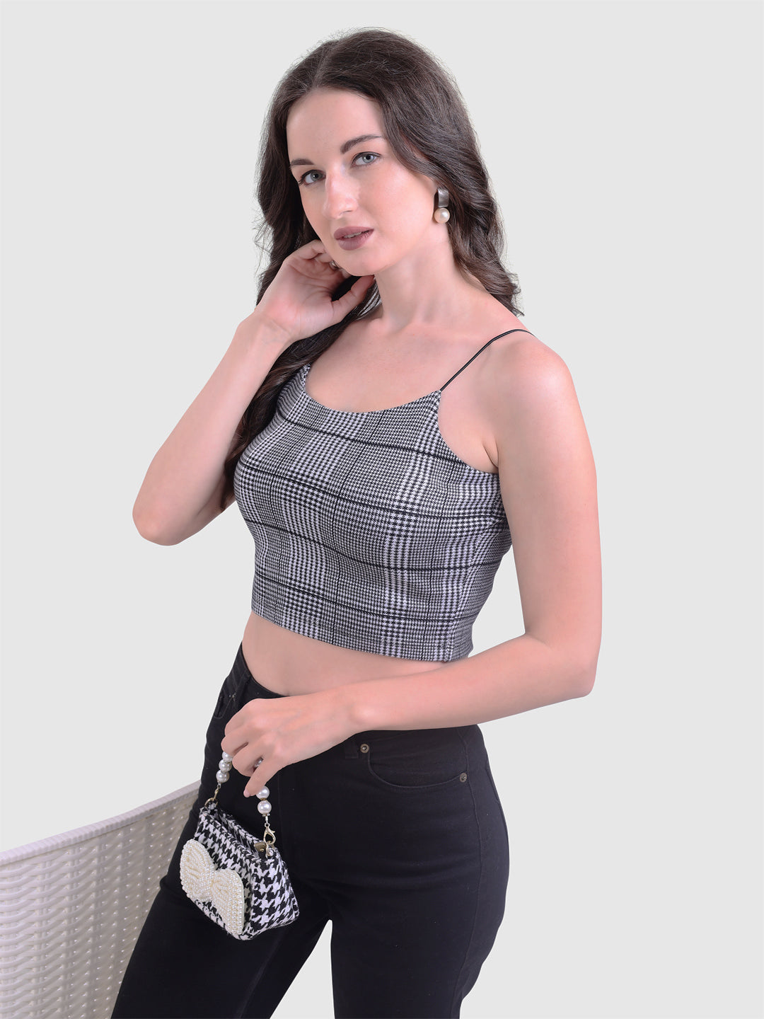 Checkered Spaghetti Top