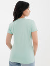 Crew Neck Cotton T-Shirt Mint Back