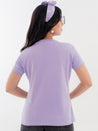 V Neck Cotton T-Shirt Lavender Back