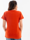 Racer Cotton T-Shirt Rust Back