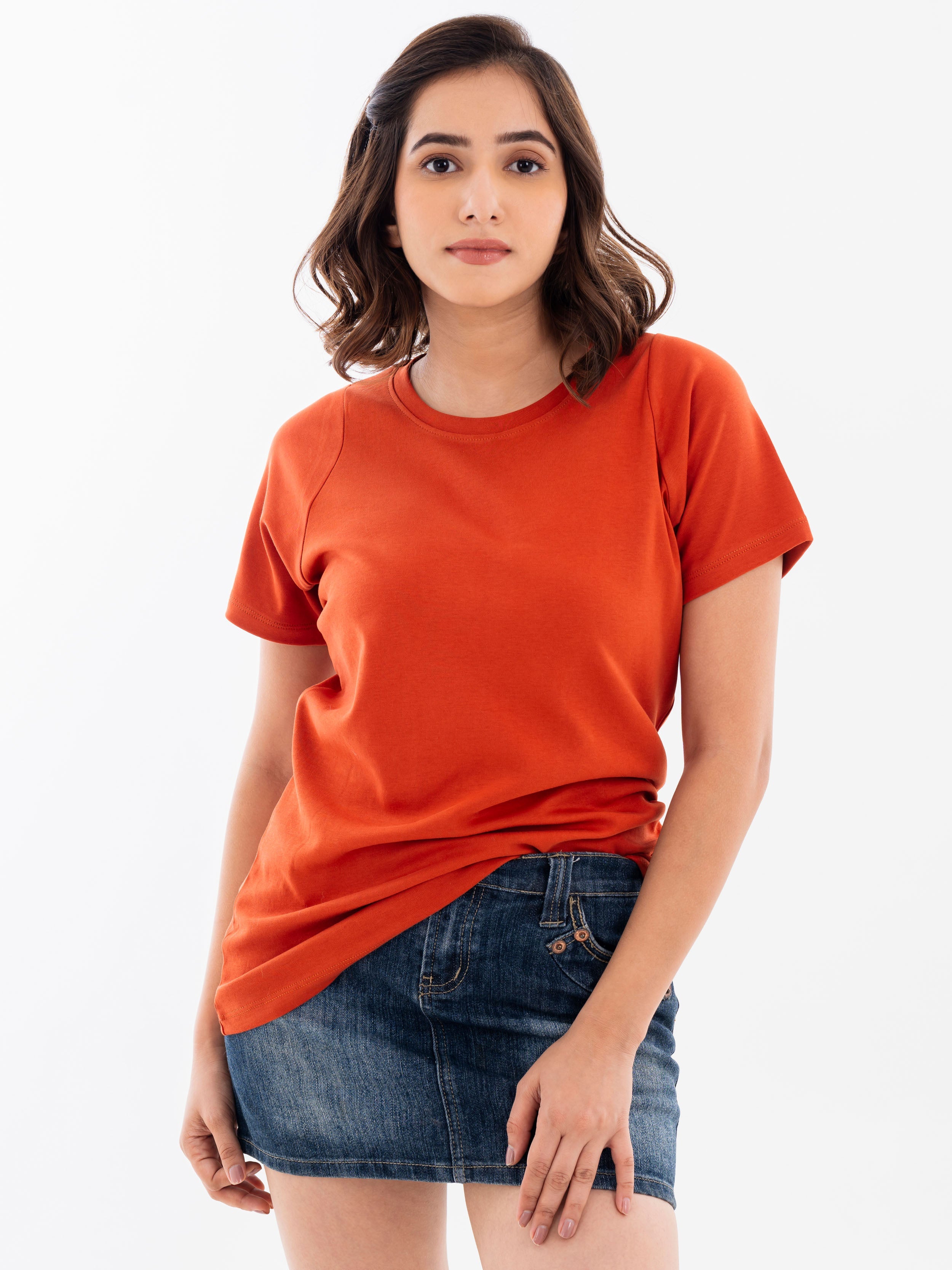 Racer Cotton T-Shirt Rust Styling