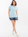 Racer Cotton T-Shirt Aruba Blue Full Front