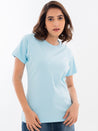 Racer Cotton T-Shirt Aruba Blue Front