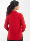 3/4 Sleeve Shirt Red Back