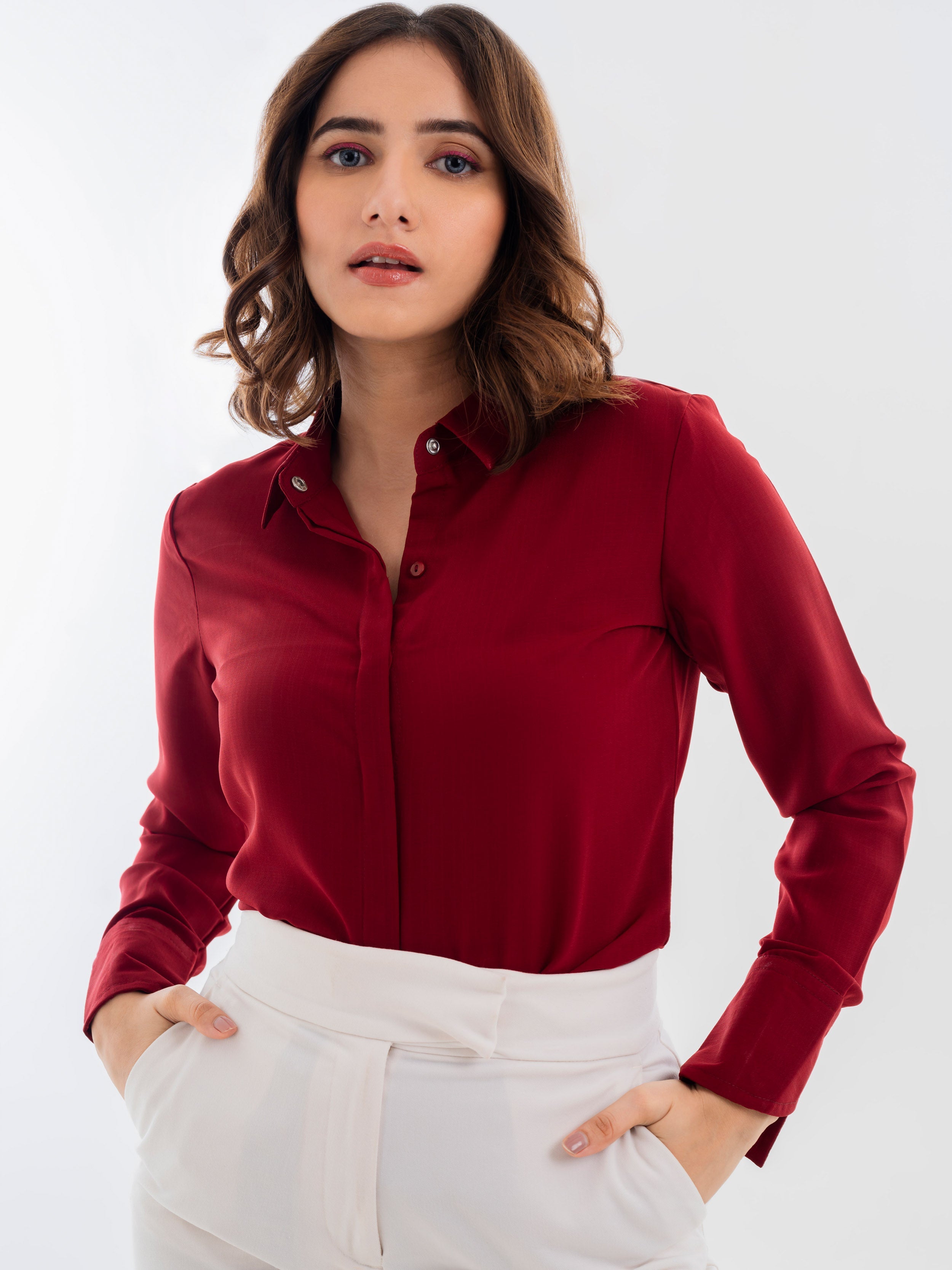 Full Sleeve Shirt Red Styling