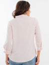 Pintuck Shirt Pastel Pink Back