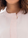 Pintuck Shirt Pastel Pink Collar Detail