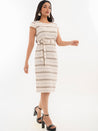 Classic Contour Dress Ivory Front Stlye