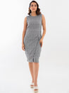 Overlap Shift Dress Grey Front