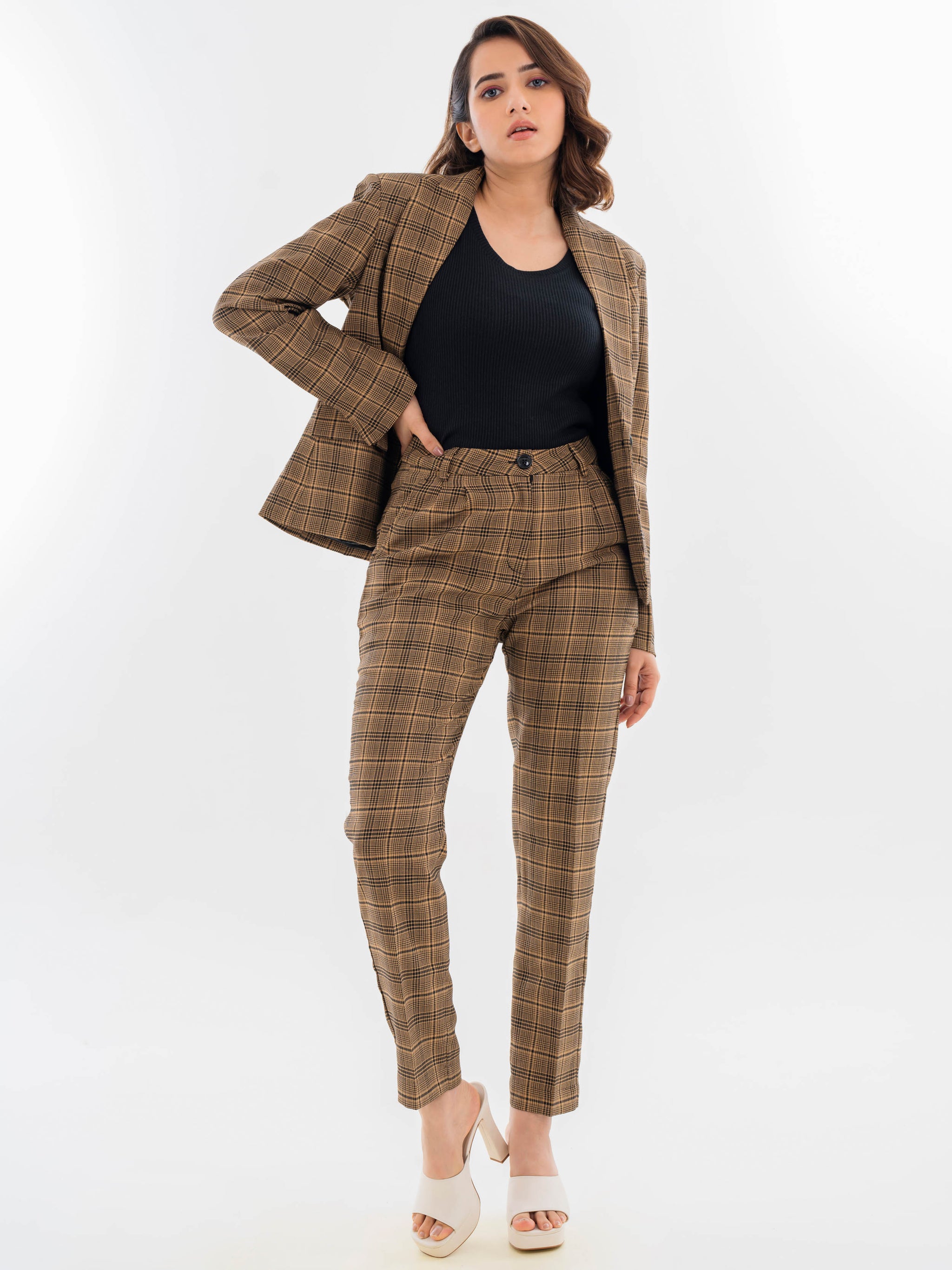 Shop Collusion Check Trousers for Women up to 55% Off | DealDoodle