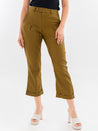 Ankle length Pants Golden Olive Front