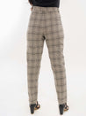 Check Straight Leg Pants Pastel Grey Back