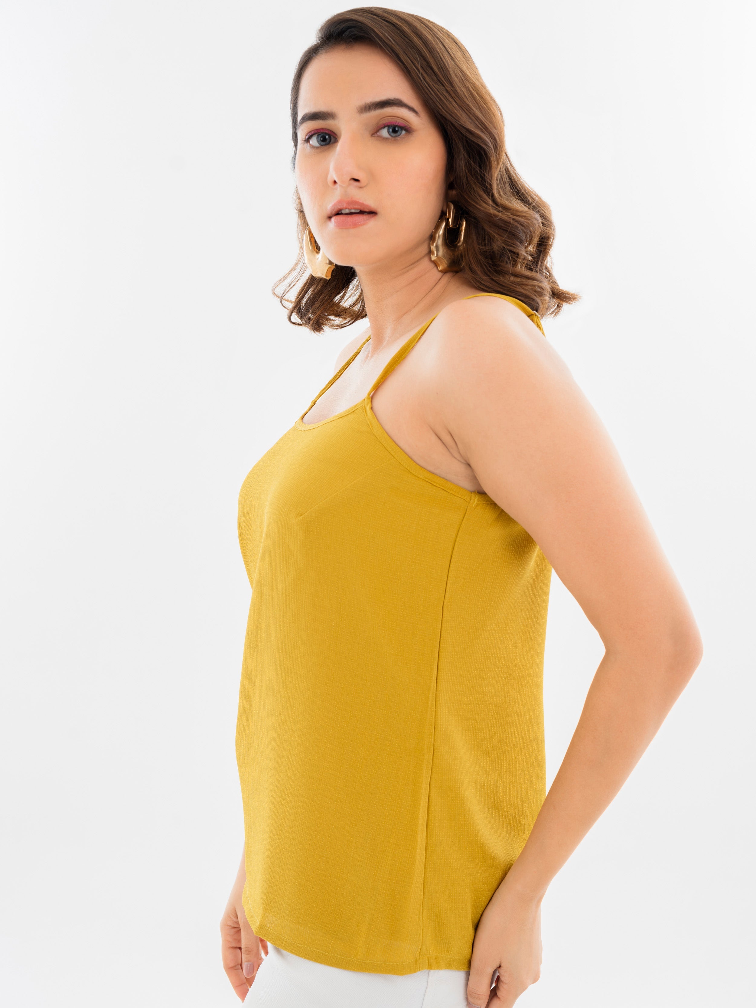 Classic Camisole Mustard Yellow Side