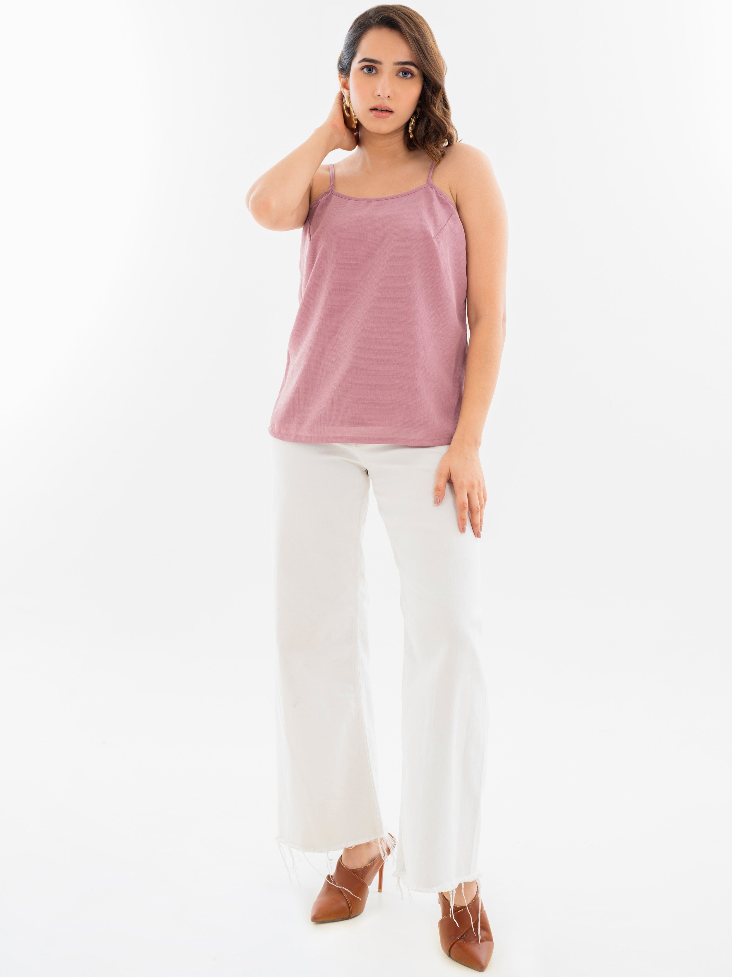 Classic Camisole Pink Full Front