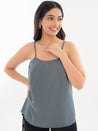 Classic Camisole Blue Grey Front