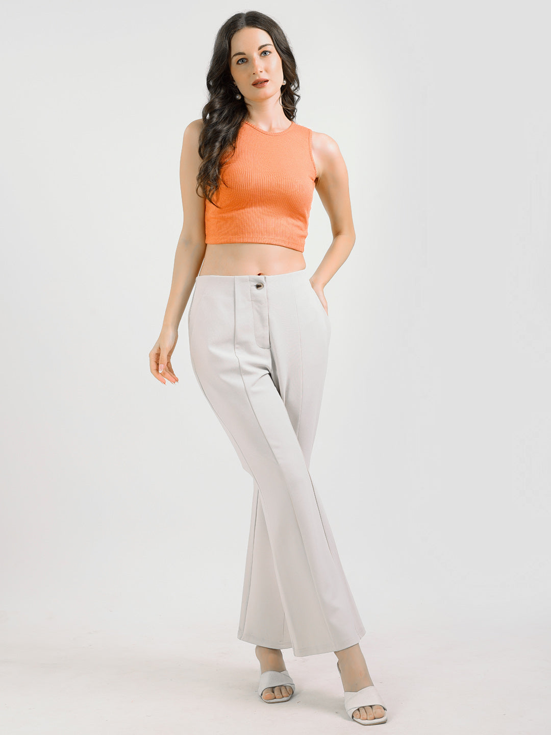 Ribbed Tank Top Orange